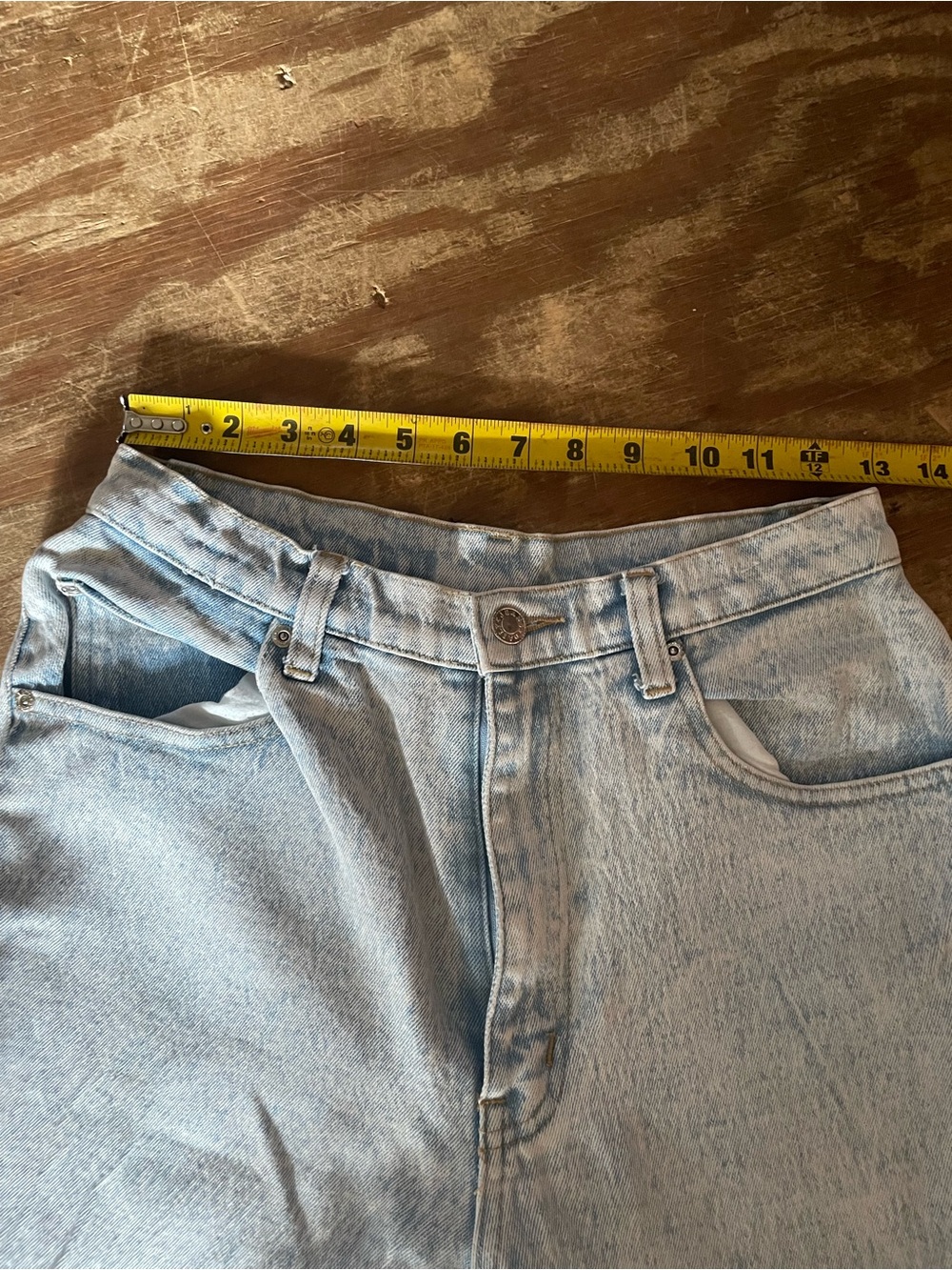 High-Rise Vintage 80’s Acid Wash Jeans with Pink Floral Embroidery - Picture 6 of 9